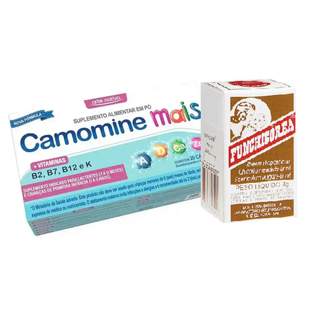 Kit Camomine Mais  + Funchicórea para a saúde do Bebê