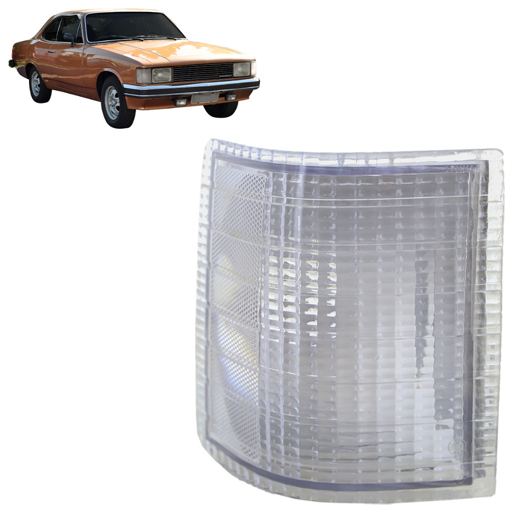 Pisca Seta Dianteira Opala 1980 1981 1982 1983 1984 1985 1986 1987 Cristal Lente Estriada Acrilico