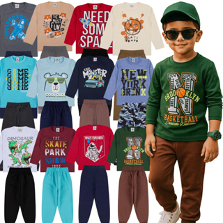 Conjunto Infantil Menino do Tamanho 1 a 10 Anos | Conjunto Menino Infantil Sortido | Meia Estação em Oferta na Shopee