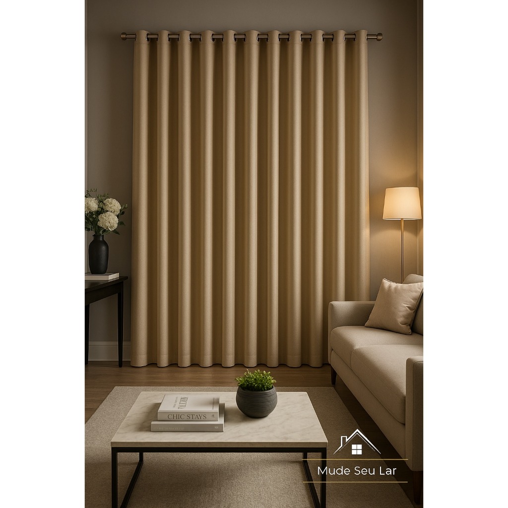 Cortina Blackout Tecido Premium Corta Luz Total | Elegância, Conforto e Proteção Solar em Oferta na Shopee