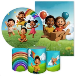 Kit Painel Festivo em Vários Formatos Com Tema Dia das Crianças Painel Interativo Redondo