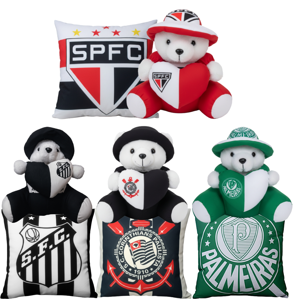 Conjunto Pelúcia ursinho + almofada decorativa em Oferta na Shopee