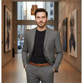 Terno Masculino Microfibra Melange Alfaiataria em Oferta na Shopee