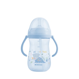 Copo Infantil com Canudo Silicone Dino World Blue 300ml KikkaBoo em Oferta na Shopee
