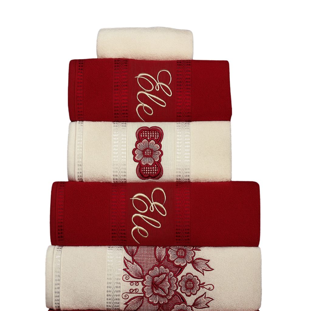 Jogo de Toalha de Banho Bordado Richilieu 5 Peças Toalhas Muito Delicadas em Oferta na Shopee