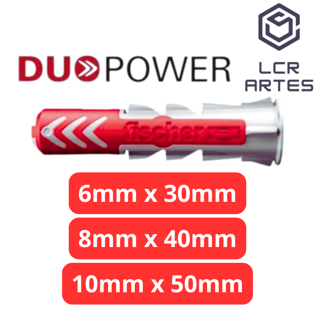 Kit Buchas DuoPower 3 Tamanhos | 6mm + 8mm + 10mm |  Alta Qualidade em Oferta na Shopee
