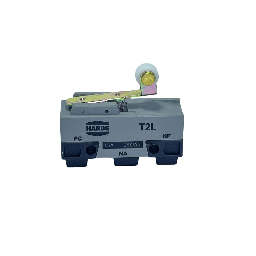 Micro Chave Fim de Curso Com Roldana Haste Curta 15A NA+NF Sensor T2L Turk Para Automação Industrial