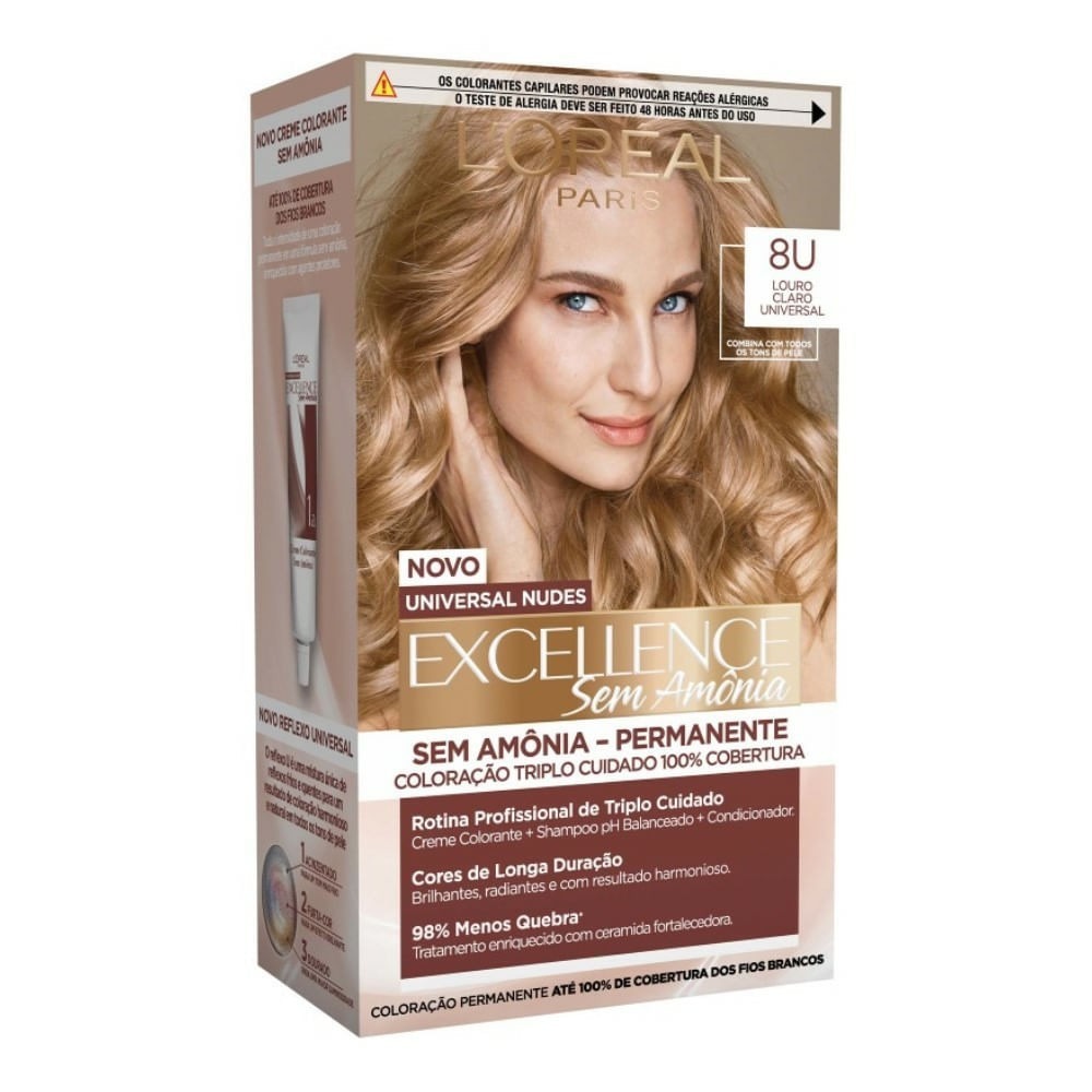 Tinta De Cabelo Imédia Excellence Sem Amônia Louro Claro Universal em Oferta na Shopee