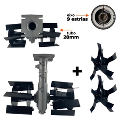Enxada Inchada Rotativa Capinadeira para Roçadeira a Gasolina Importada ou Stihl Carbon Fak
