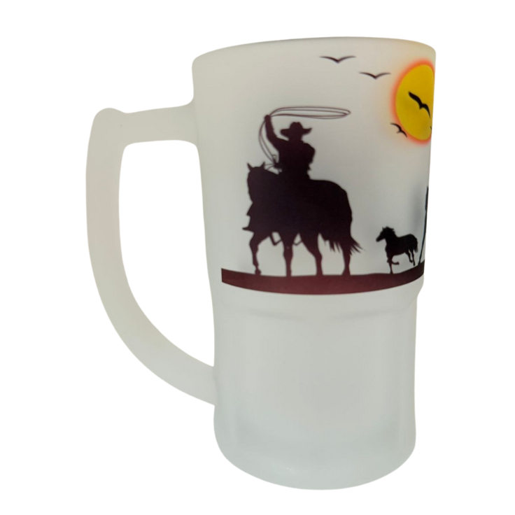 Caneca de Chopp Boiadeiro 340ml – Umbanda Zé do Laço - Menino do Laço - Boiadeiro da Jurema - Caboclo Boiadeiro