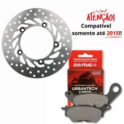 Disco de Freio Dianteiro Factor 150 Fazer 150 2014 2015 + Pastilhas Diafrag