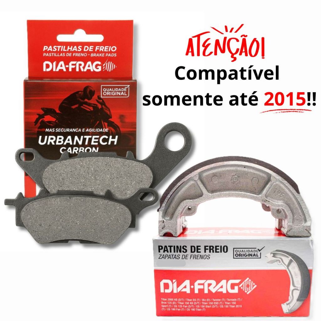 Pastilha e Lona de Freio Fazer 150 2013 A 2015 Diafrag em Oferta na Shopee