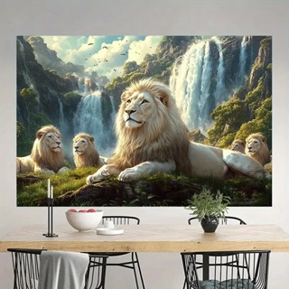 QUADROS DECORATIVOS HD FULL  FAMILIA DE LEOES REI DA FLORESTA PAISAGENS NITIDA  NATUREZA em Oferta na Shopee