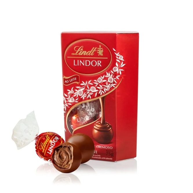 Chocolate Ao Leite Lindt Lindor Caixa 75g