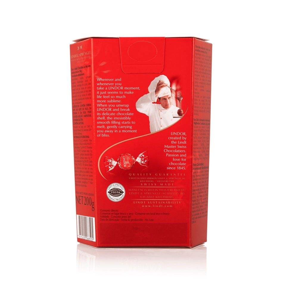 Caixa de Bombons Lindt Lindor ao Leite 200g · foto 2