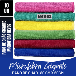 Panos De Chão Grandes Em Microfibra 80x60 Kit 10 Atacado Cor Sortida em Oferta na Shopee