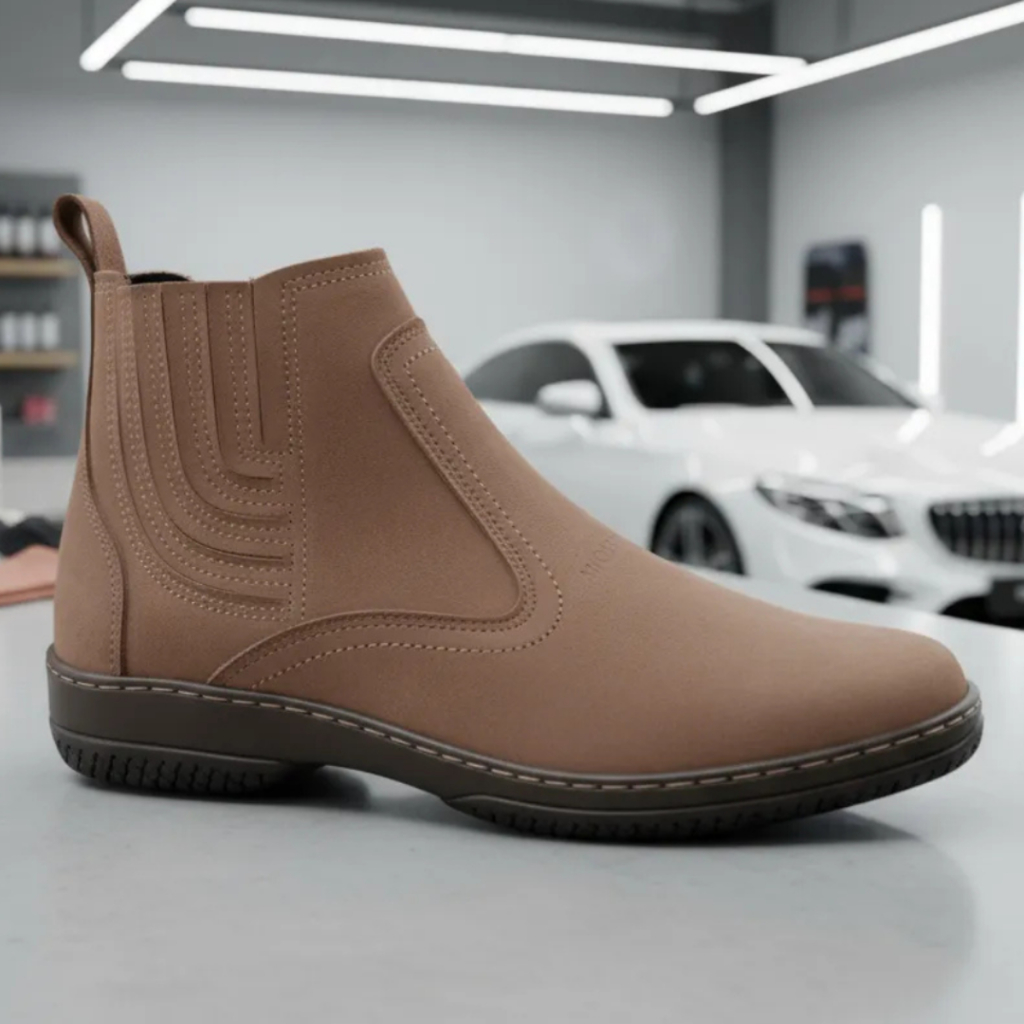 Bota Country Masculina Couro Nobuck Botina Agro Agronegocio Agronomia Trabalho Serviço Passeio 2520