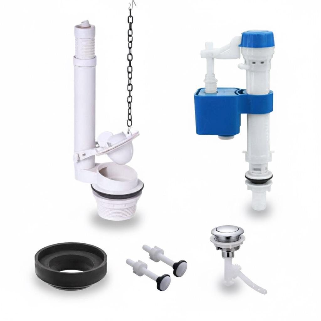 KIT REPARO MECANISMO COMPLETO ACIONAMENTO SIMPLES PARA CAIXA ACOPLADA DECA, ICASA, CELITE, FIORI, HERVY INCEPA
