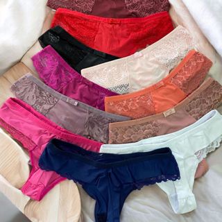 Kit 10 Calcinhas Fio Duplo Microfibra Adulto Cores Variadas - Atacado em Oferta na Shopee