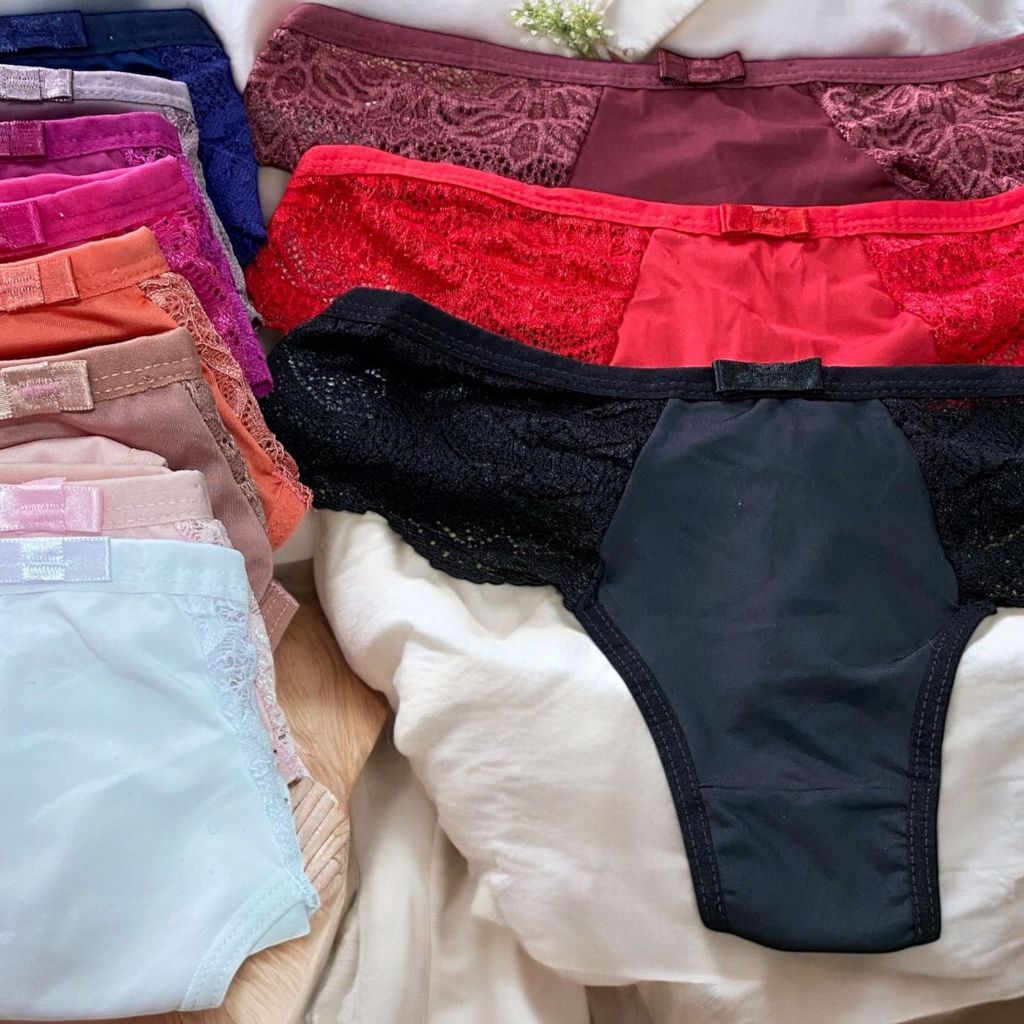 Kit Com 10 Calcinha Fio Duplo / Tangas Fio Dental Atacado Revenda Moda Intima - Lingerie - Barato