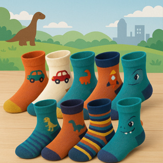 Kit Pares de Meia Infantil Cano Longo Menino 2 4 6 8 12 Anos Conforto para o Dia a Dia em Oferta na Shopee