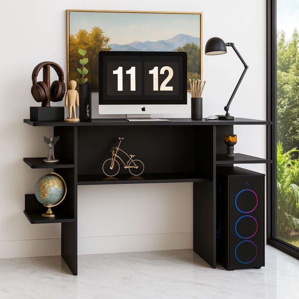 Escrivaninha Mesa para Computador Gamer Com Nicho Quarto Estudo Escritório Home Office