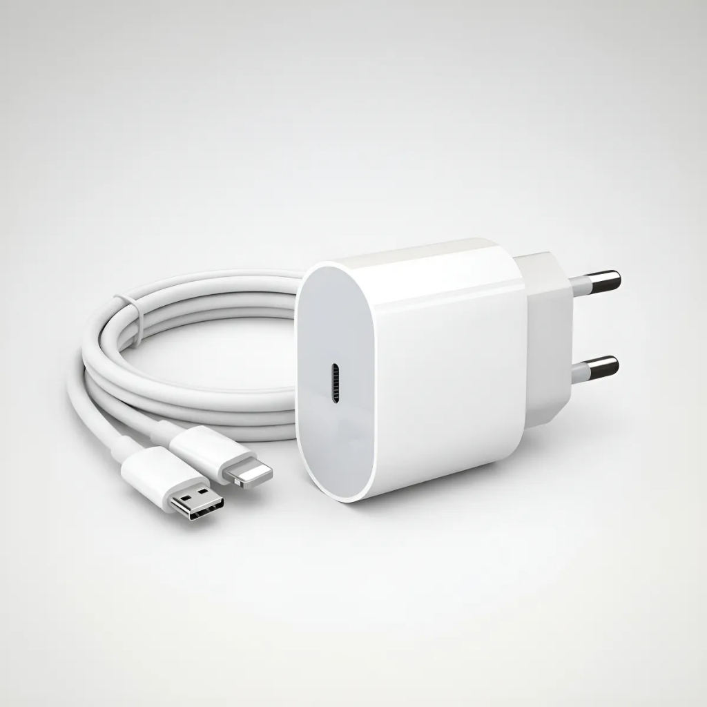 Kit Carregador Cabo Compatível iPhone 8 X Xr 11 12 13 14 Pro Max Turbo Fonte Tipo C