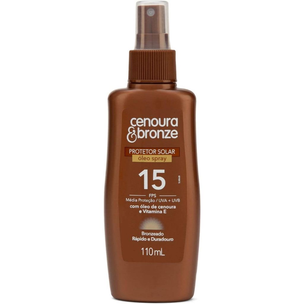 Protetor Solar Cenoura E Bronze Óleo Protetor Spray Fps15 110ml