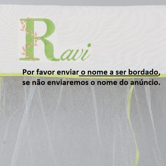 MOSQUITEIRO ( CORTINADO) PARA BERÇO AMERICANO - PERSONALIZADO C LETRA NOME DO SEU BEBÊ -VÁRIAS CORES em Oferta na Shopee
