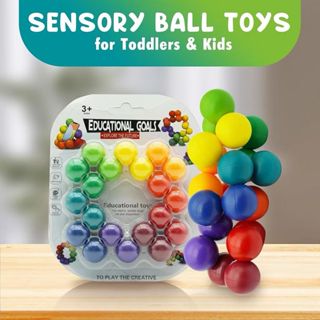 Autismo Sensorial Fidget Toy Alívio Do Estresse Ansiedade Inseparável Bola Arco-Íris ,  Montessori Infantil em Oferta na Shopee