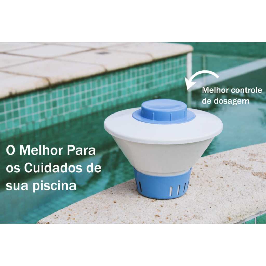 Clorador Flutuante De Piscina Suporte Para Pastilha De Cloro Boia De Cloro Piscina Reforçado