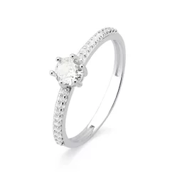 Anel de Prata 925 Solitário com 4mm