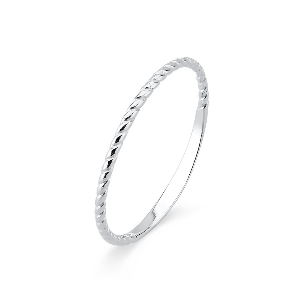 Anel de Prata 925 Aparador com Fio Torcido em Oferta na Shopee