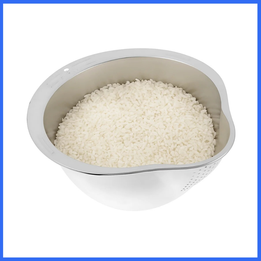 Escorredor de Cozinha Arroz Massa Legumes Multiuso 27cm em Aço Inoxidável em Oferta na Shopee