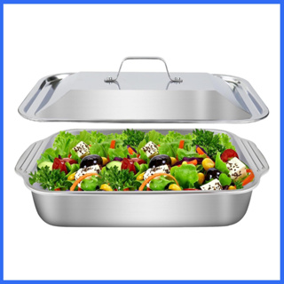 Assadeira De Aço Inoxidável Com Tampas, Antiderrapante, Resistente A Altas Temperaturas em Oferta na Shopee