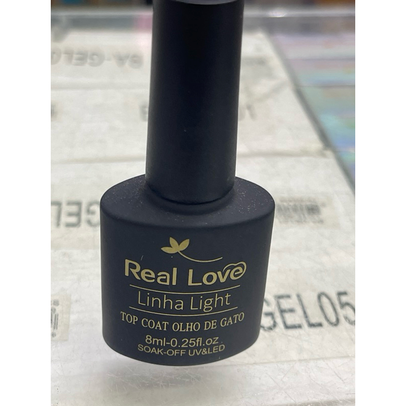 Top coat real love olho de gato em Oferta na Shopee