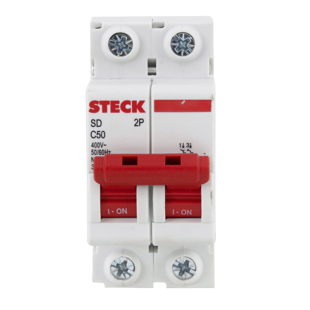 Disjuntor Bipolar 50A 220/380V 3ka Curva C SDD62C50 Steck em Oferta na Shopee