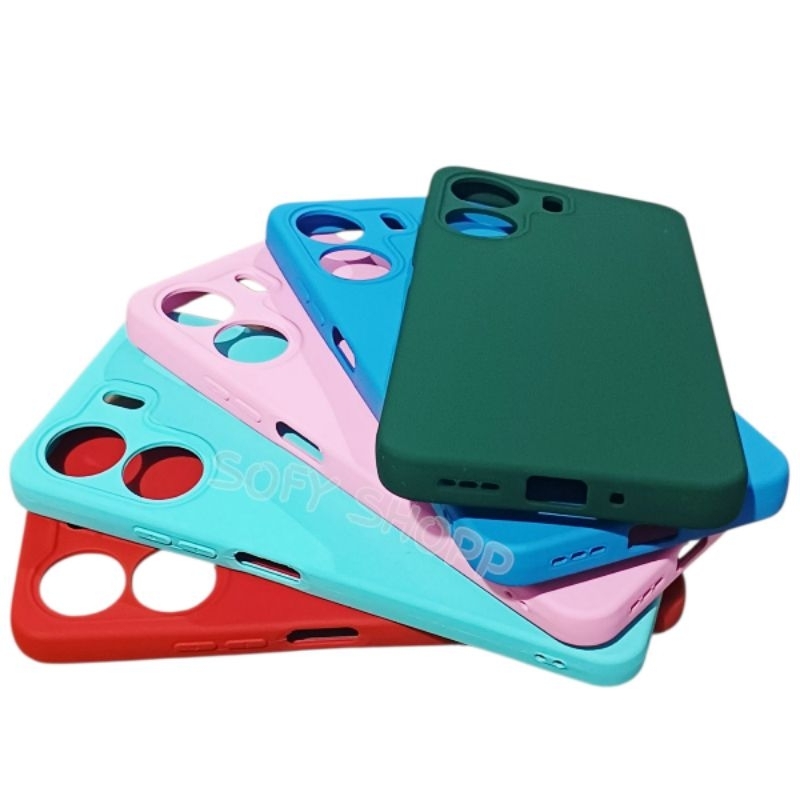 Kit Capa Silicone Aveludada REDMI 13C 4G/POCO C65 + Película de vidro 3d