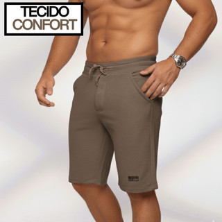 Bermuda Moletom Masculino Adulto Streetwear Elastano Short De Praia Bermudas Masculinas
