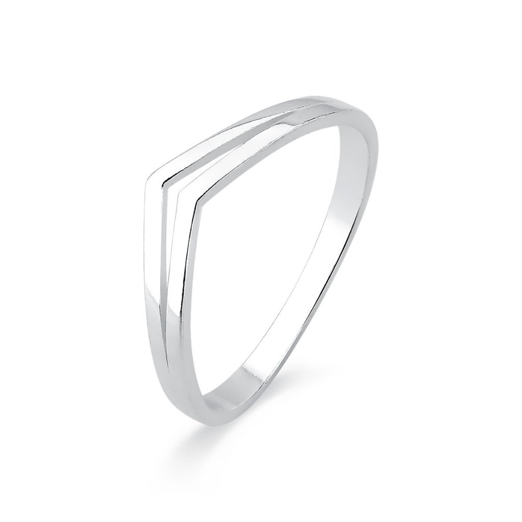 Anel de Prata 925 Aparador com Fio Duplo em Oferta na Shopee