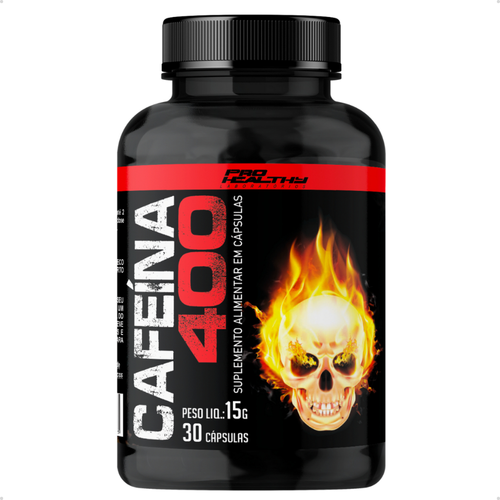 Cafeína em Cápsulas 400mg - Pote de 30 Unidades - Pro Healthy