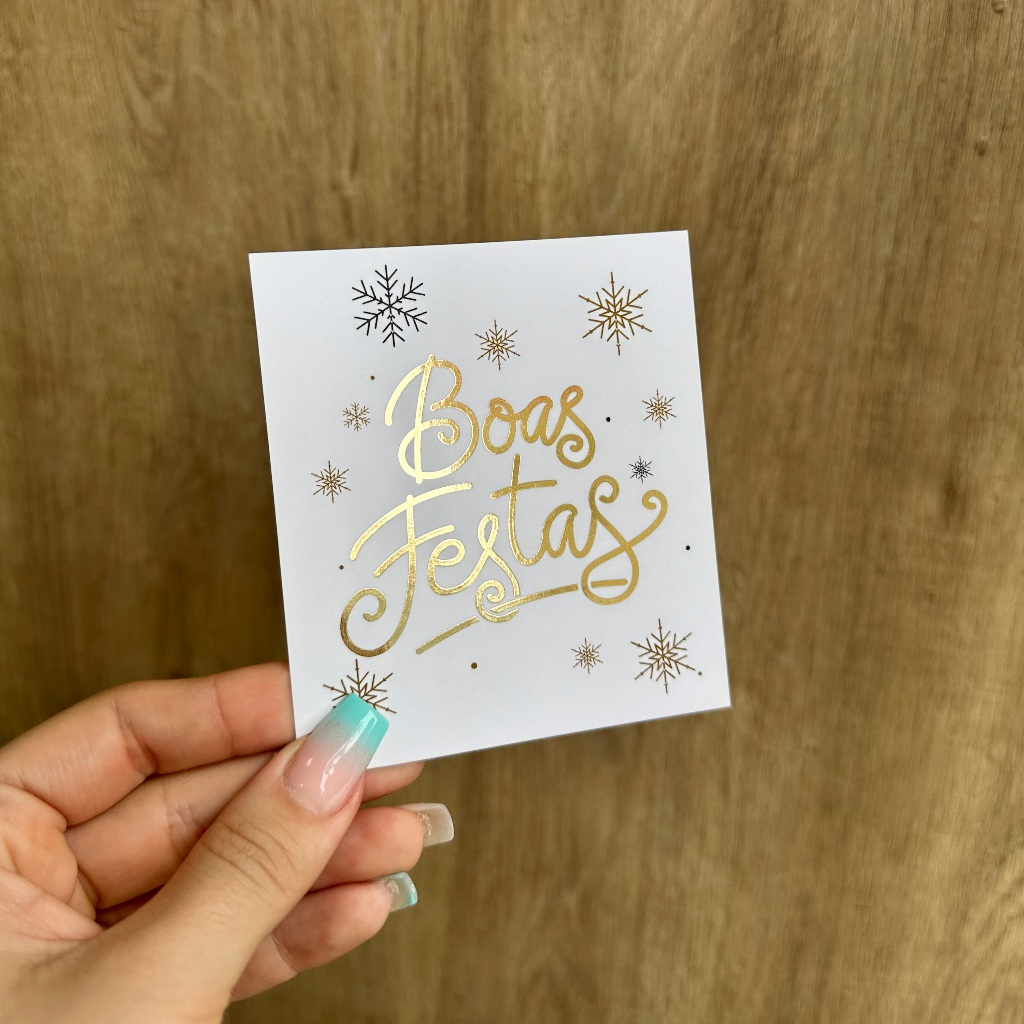 10 Postal Hot Stamping Boas Festas Natal