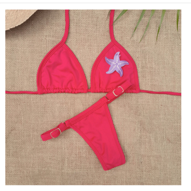 Biquíni Cortininha Biquíni Marquinha de Fita Ajustavel Biquíni Fio dental para todo Verão