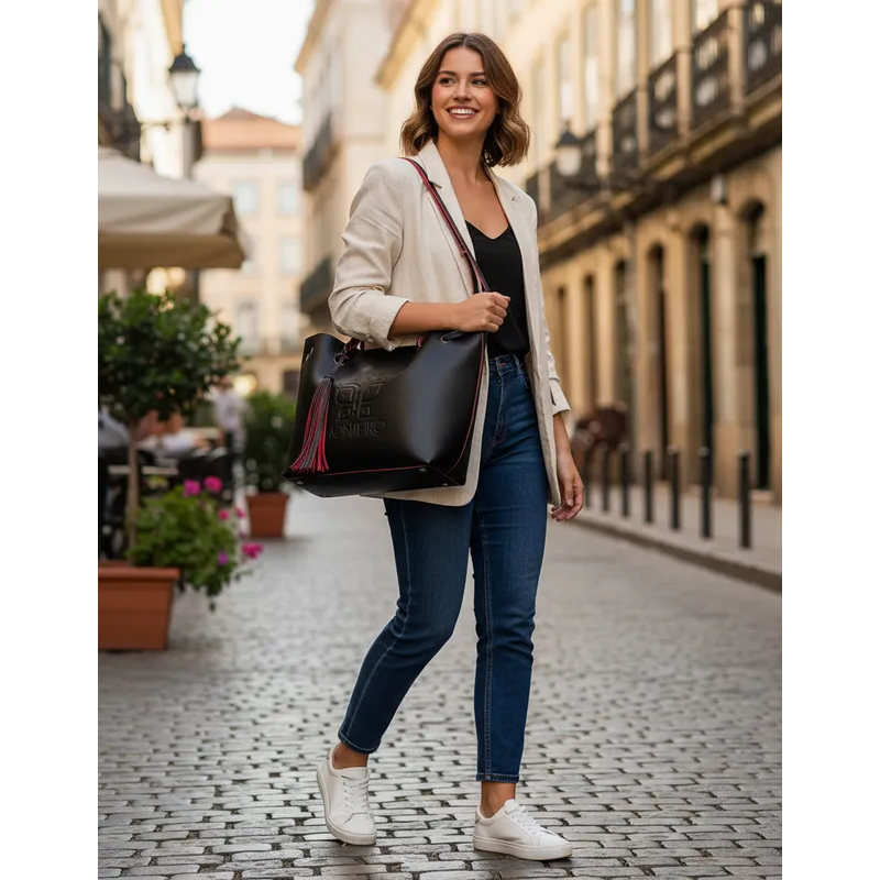 Bolsa Lisboa Bolsa Sacola Grande de antebraço Pronta Entrega Moderna