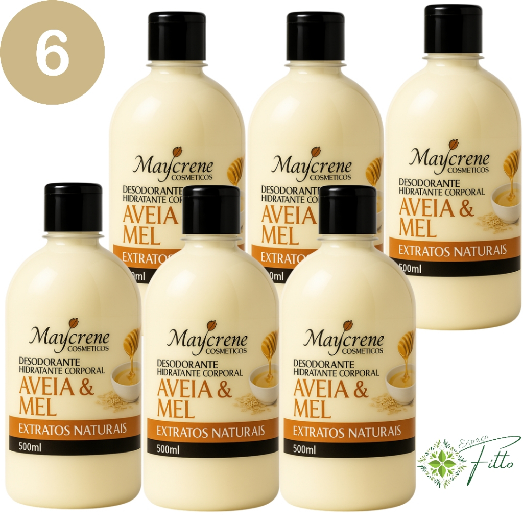 kit 6 creme corporal aveia e mel Maycrene