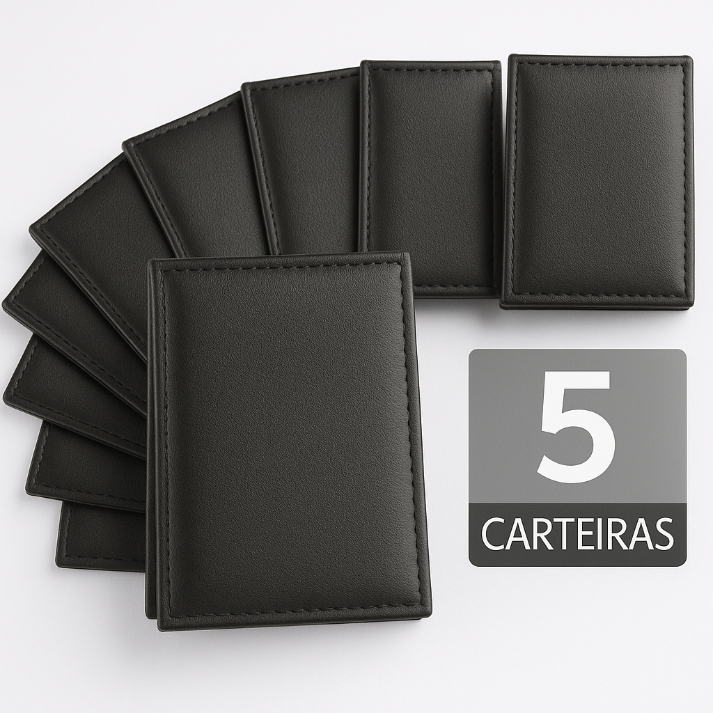 KIT Carteira Masculina Slim Otimizada - 5/10/20 UN em Oferta na Shopee