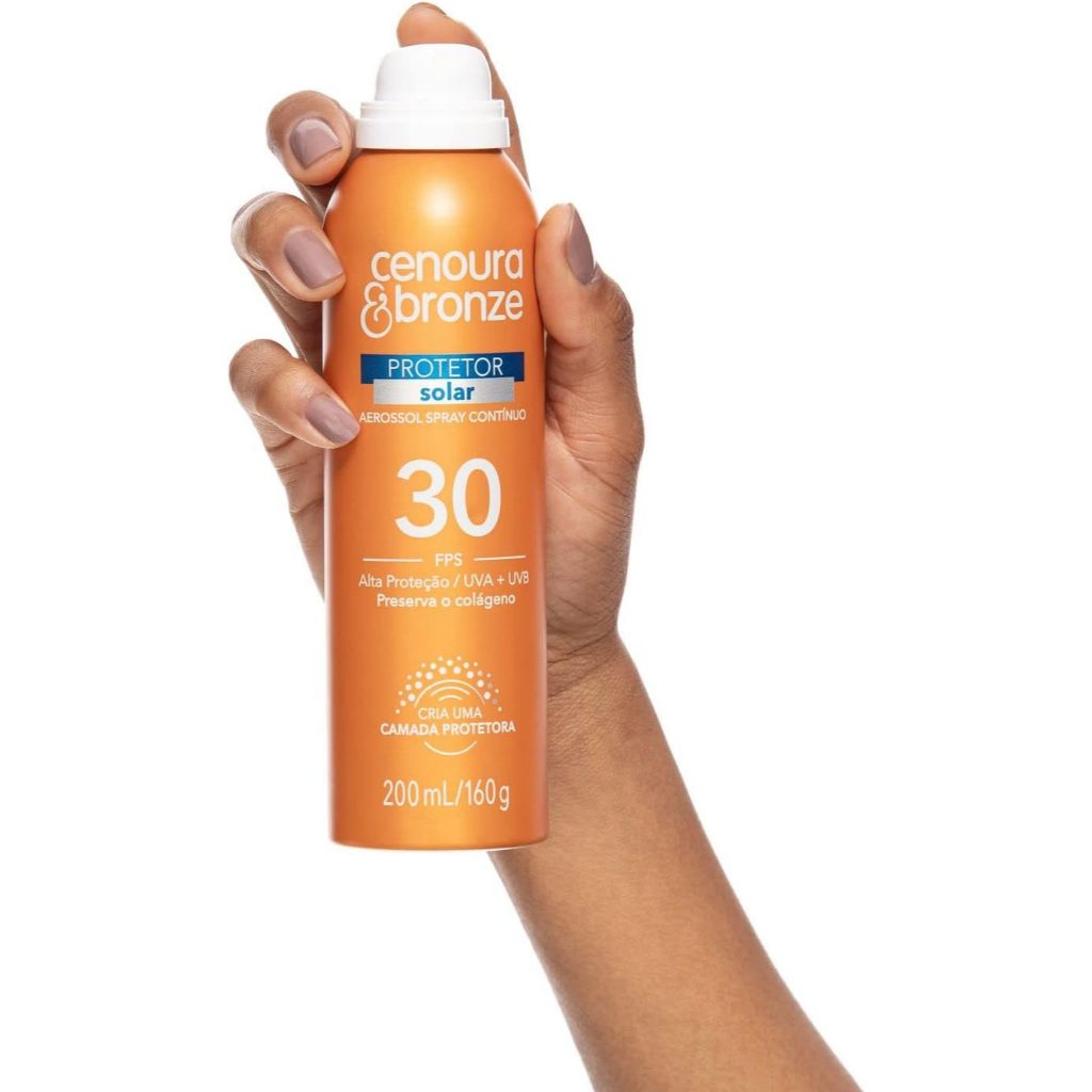 Detalhes do Protetor Solar Cenoura E Bronze Aerossol Fps 30 200ml