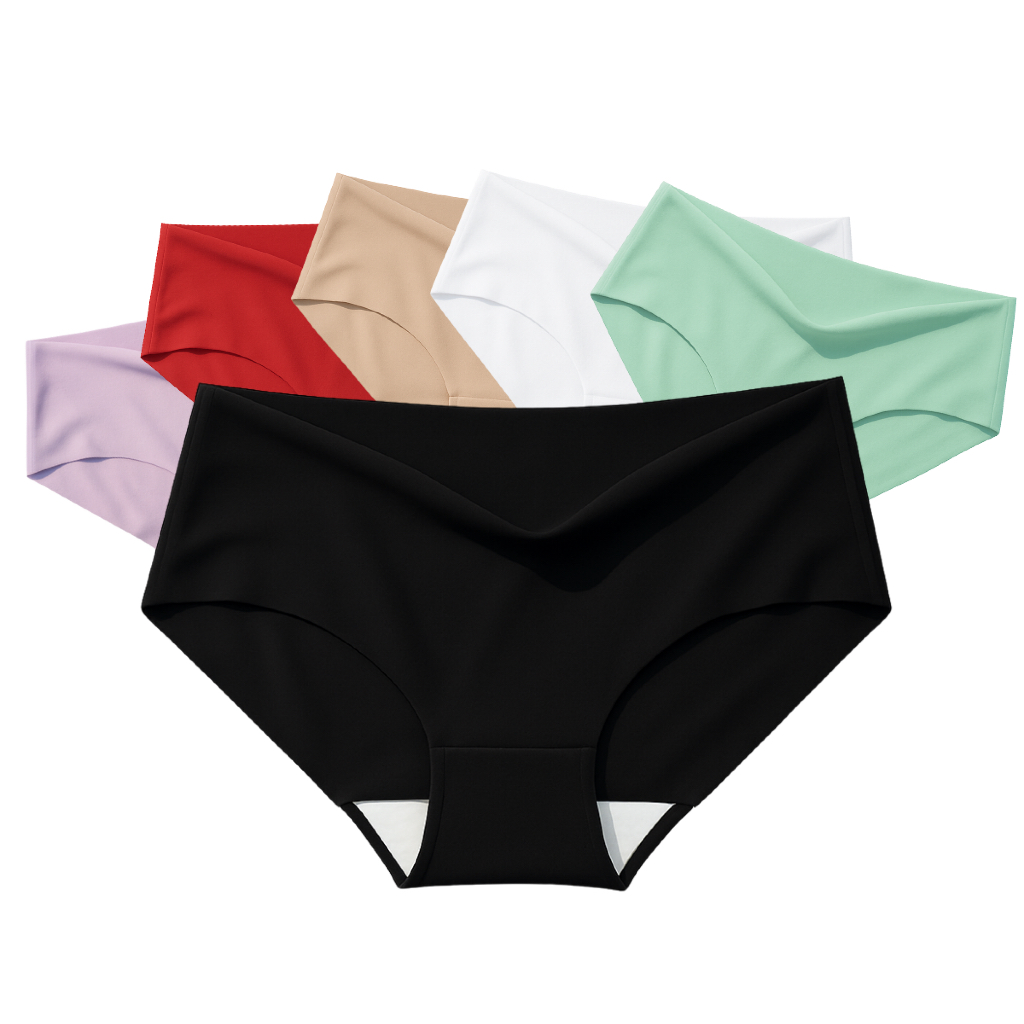 Kit 6 Calcinha Sem Costura Ice Silk Soft Conforto Ultra Fina Lingerie