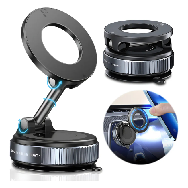Suporte Magnético Para Celular Rotação 360° Design Dobrável Uso Universal