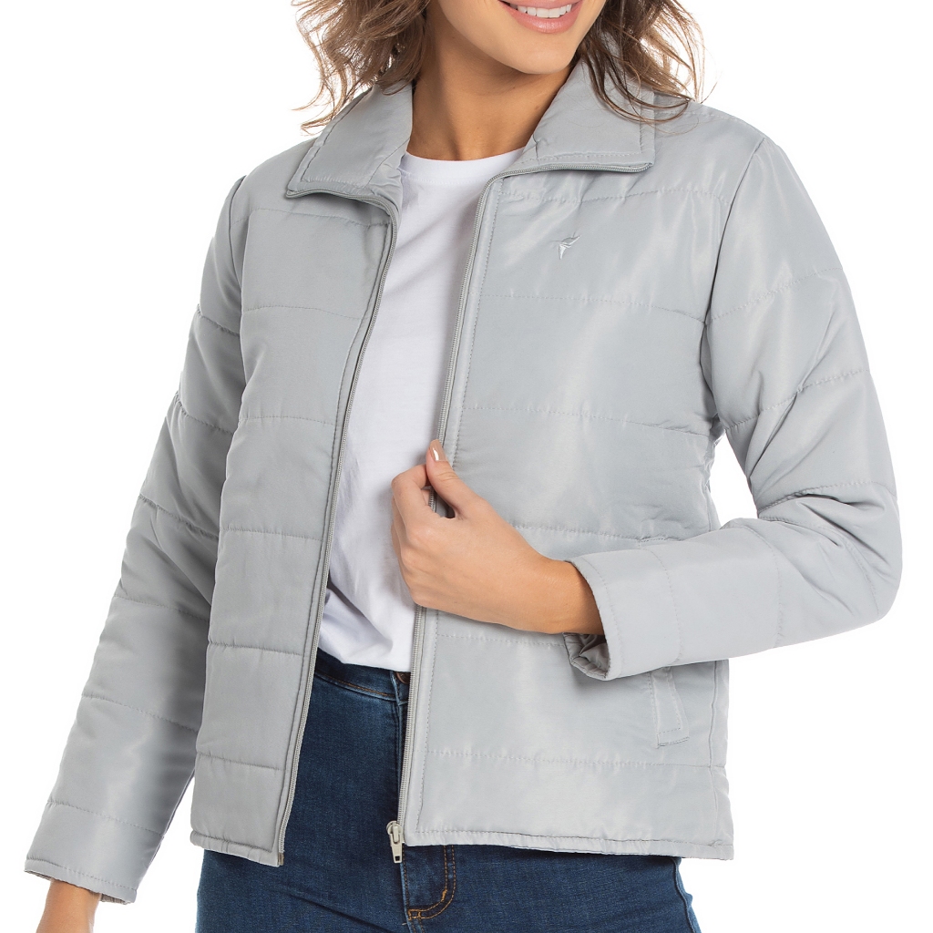 Jaqueta Puffer Feminina Microfibra Estofada Acolchoada Inverno